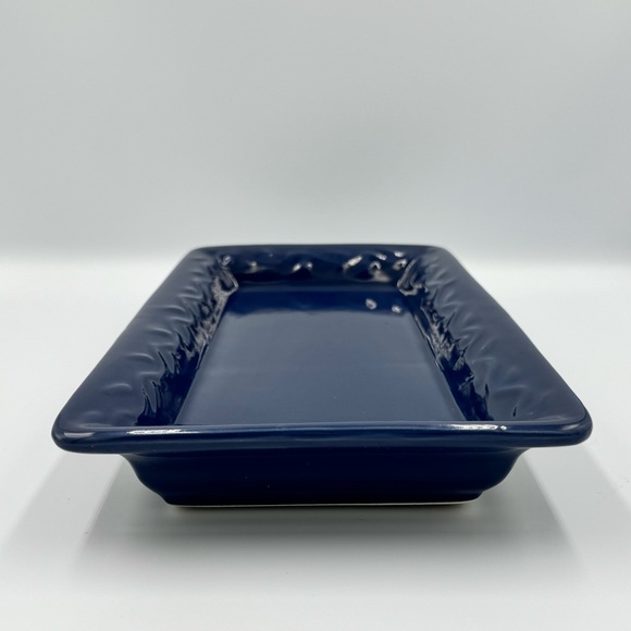 The Country Garden Collection Navy Blue Stoneware Rectangular Serving Platter - Picture 4 of 6
